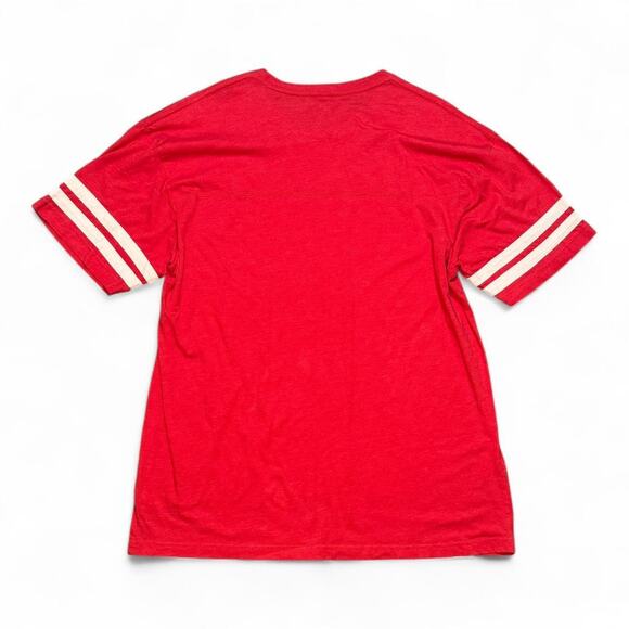 Samuel Adams Patriot Varsity Tee XL Red Heather 70s Stripes Vintage Beer - Picture 2 of 5